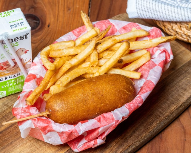 Corn Dog Fry Drink.
